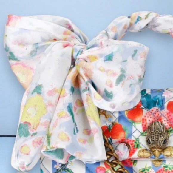 Kurt Geiger The Kensington Strawberry Floral Striped Shoulder🔥 - Picture 11 of 17